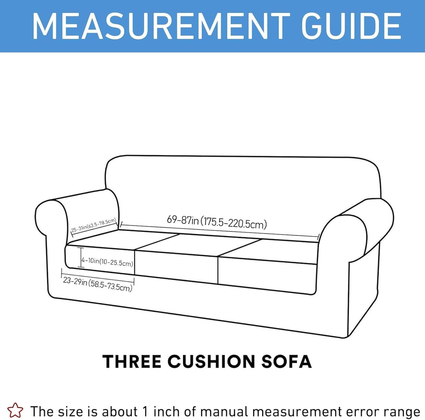 hyha Waterproof Couch Cushion Covers, Stretch Sofa Couch Seat Slipcover for Dog Washable, Non-Slip Waterproof Outdoor Cushion Covers for Patio Furniture Replacement (3 Pieces, Bronze Green)