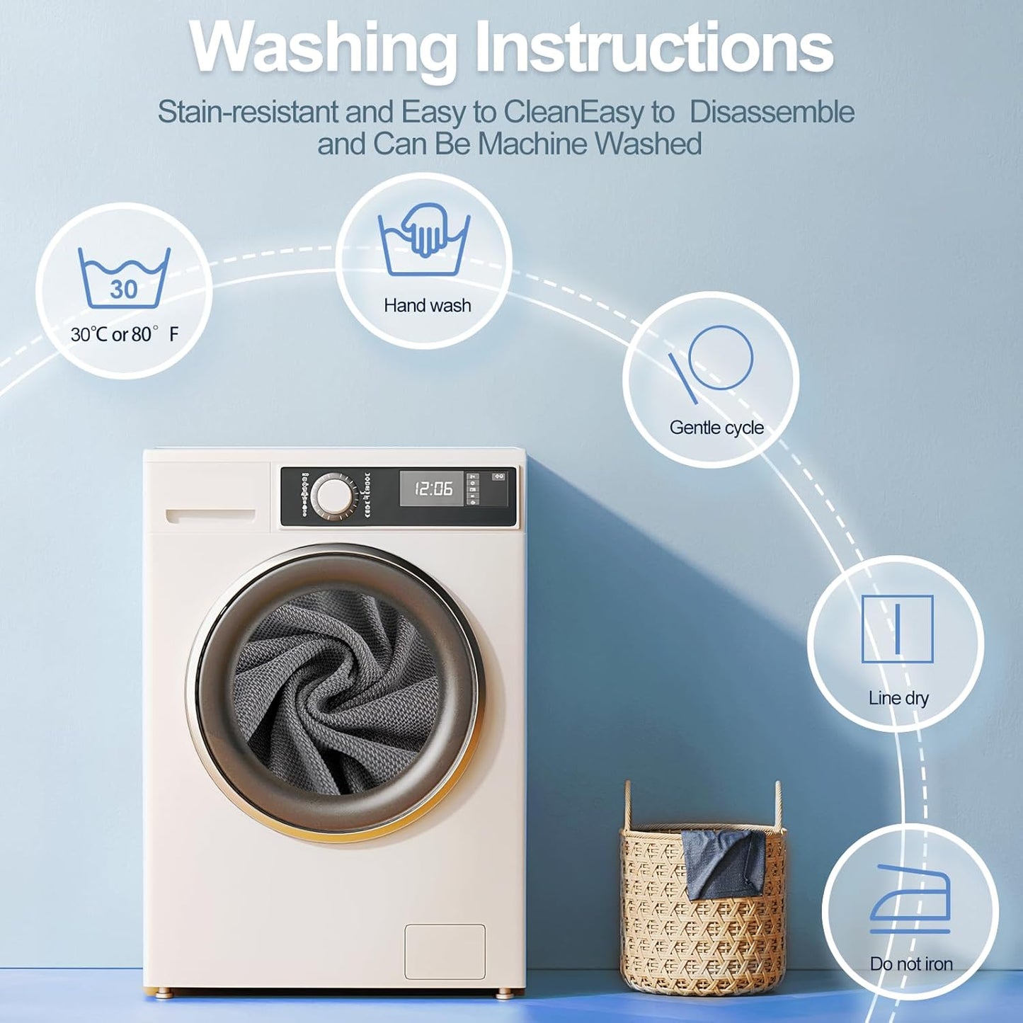 Large Backrest Cushion Covers Super Stretch Backrest Covers for 2 Cushion Couch Sofa, Couch Back Cushion Covers Featuring with Chenille Yarn (Softer Version, 2PC, Dark Grey)