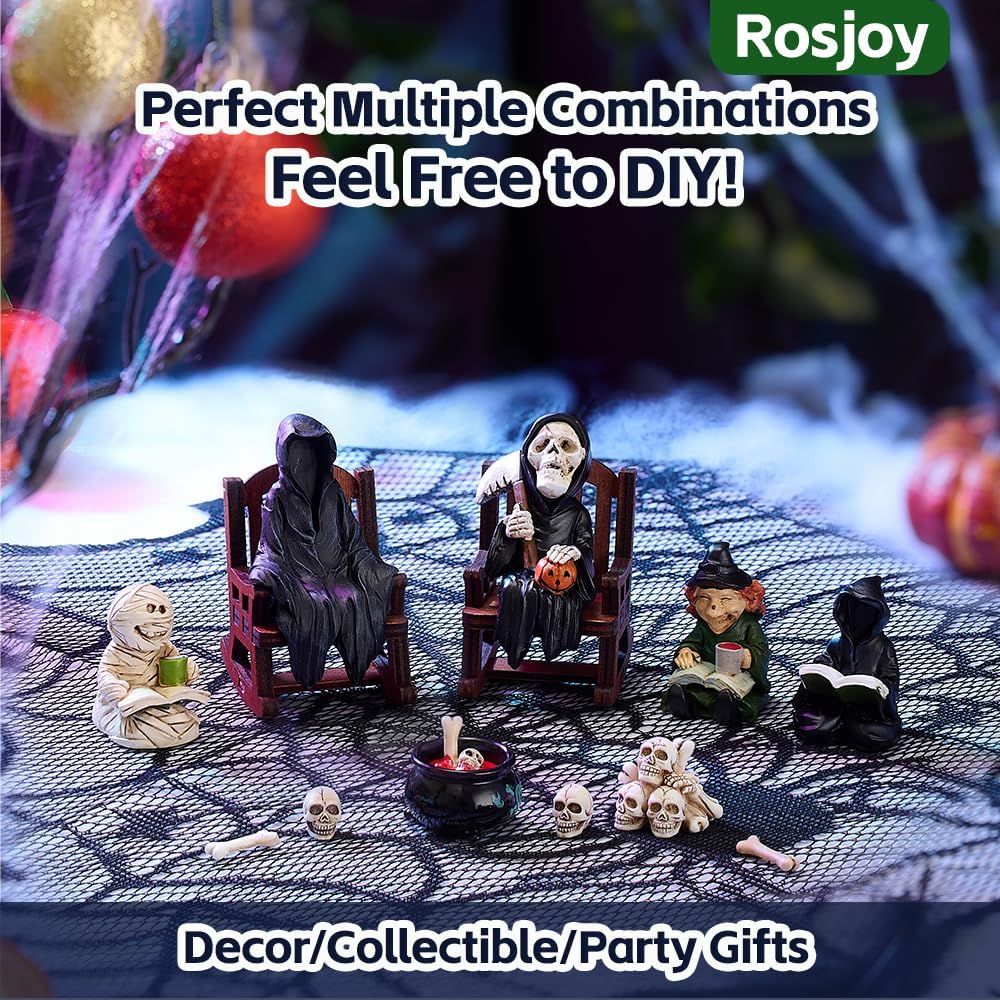 Halloween Fun Miniature Mummy Figurine,Gothic Horror Resin Mummy Decor,for Bookshelf Decor,Desk Trinkets,Collectible,Party Gifts