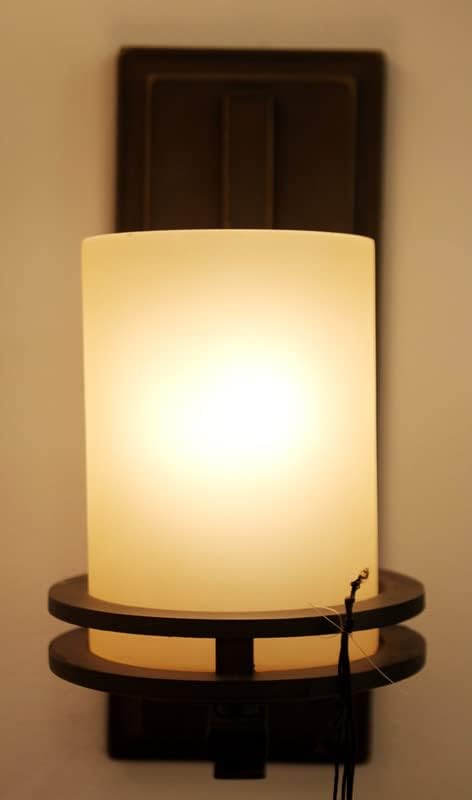 Kichler Hendrik 12" Wall Sconce in Brushed Nickel, 1-Light Modern Wall Mount Light with Satin Etched Cased Opal Glass, (12" H x 5.25" W), 5076NI, 24.75 in