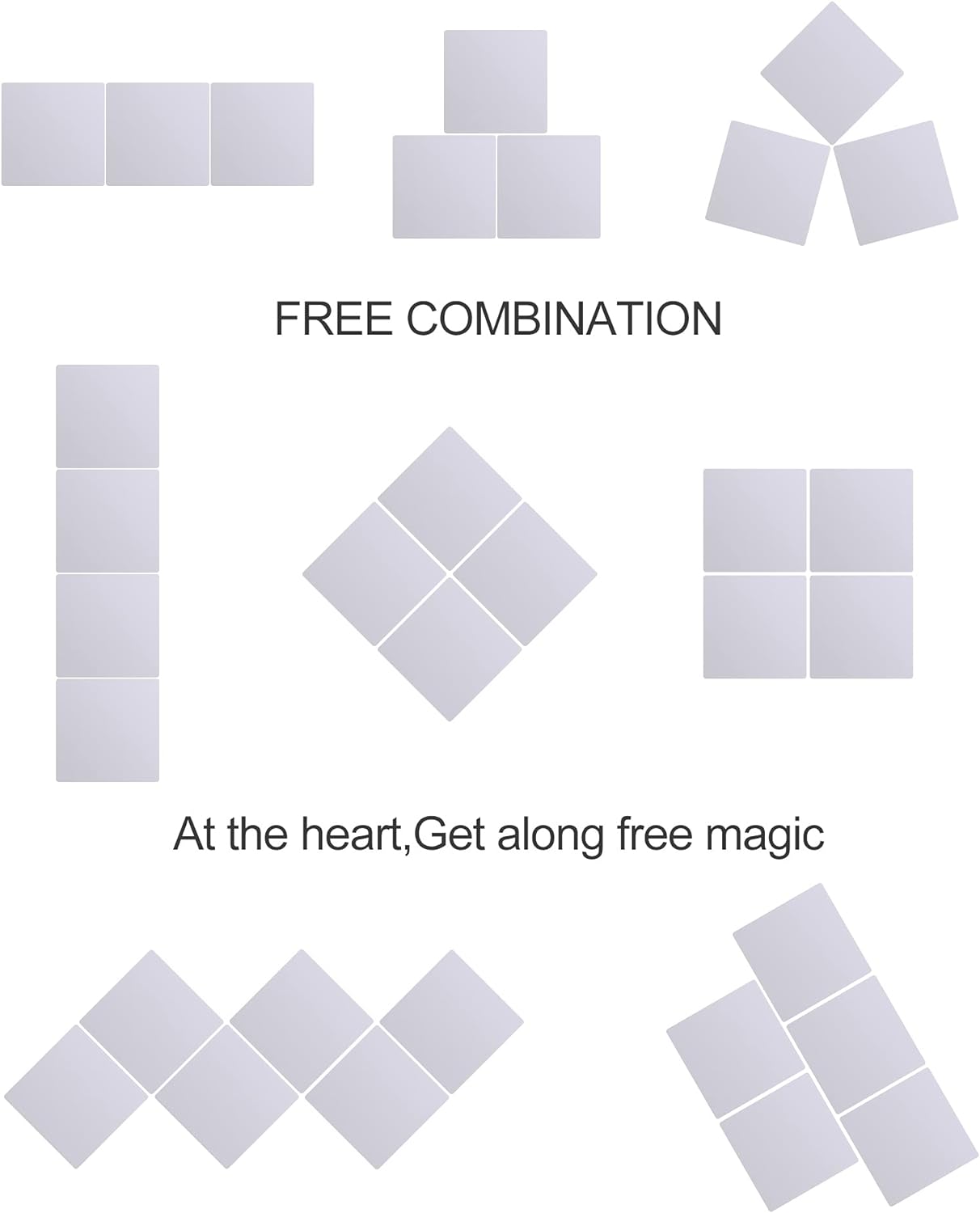 Shatterproof Wall Mirror Full Length for Bedroom, Acrylic Gym Mirrors For Home, Extra Thick: 0.12 inch, 16 x 16 inch x 4 Pcs, Workout Mirrors Safe for Kids, Over The Door, Long Wall Mounted