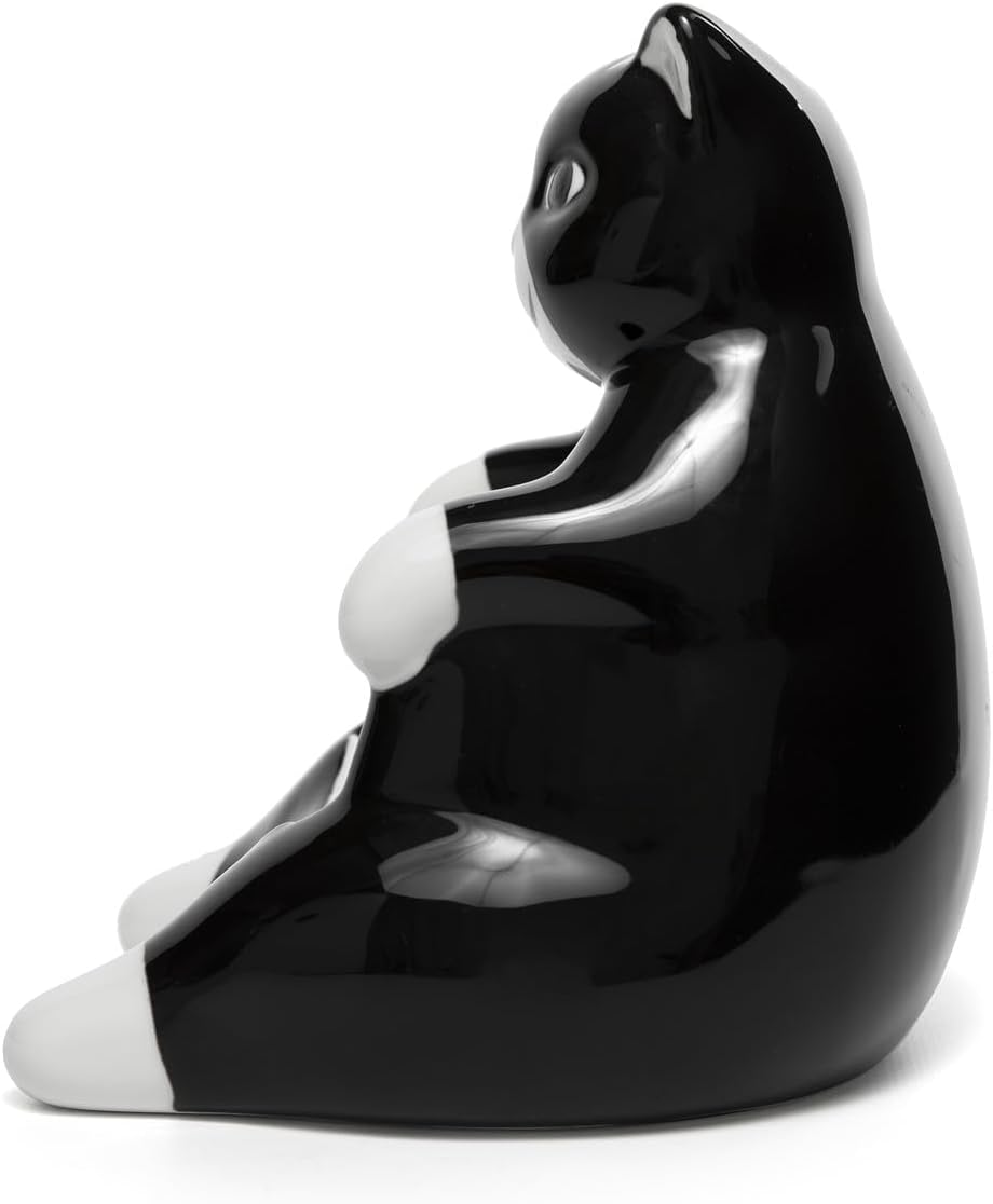 Ceramic Lazy Black Cat Home decor - Can be used as a candy dish, decorative bowl, tealight candle holder and jewelry tray | Unique Birthday gifts for Women, Mom, Grandma, Cat lover, Friend, Coworker