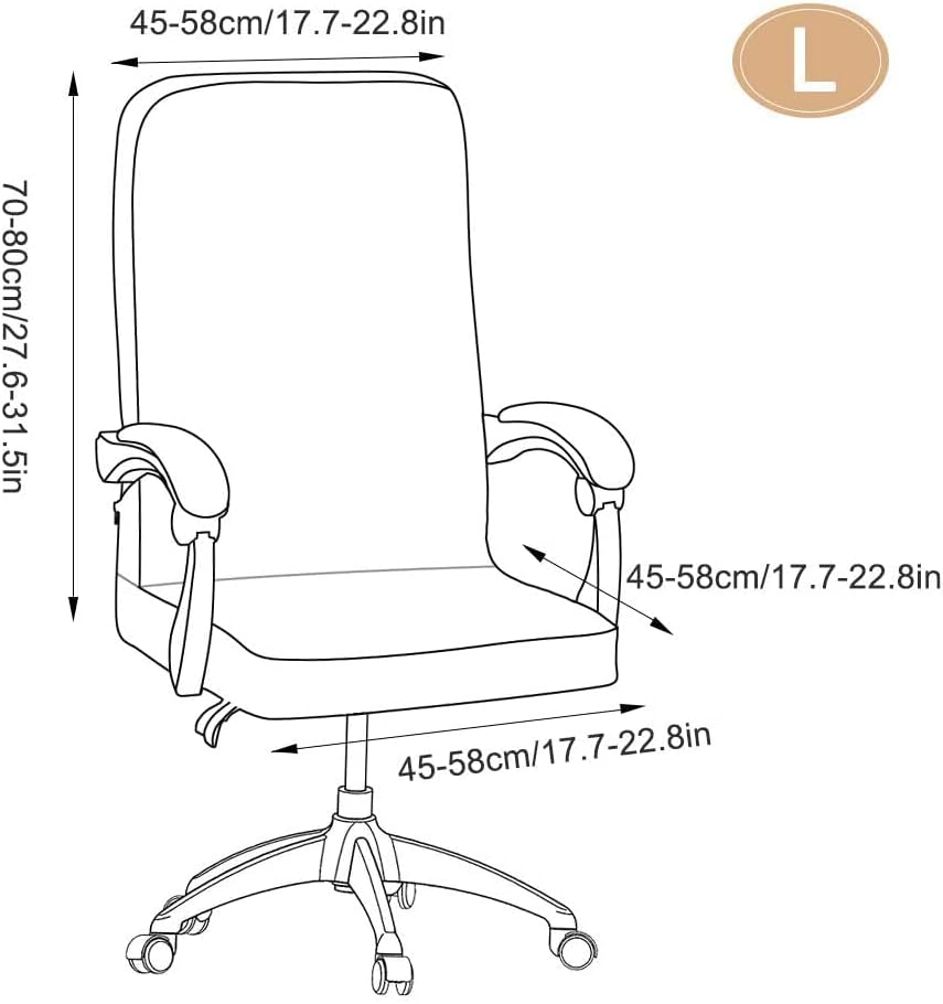 Halloween Office Chair Covers Gothic Spider Web Spooky Spider on Black Horror Theme Print Stretchable Slipcover for Modern Simplism Style High Back Boss Chair (No Chair)(Halloween02, L)…