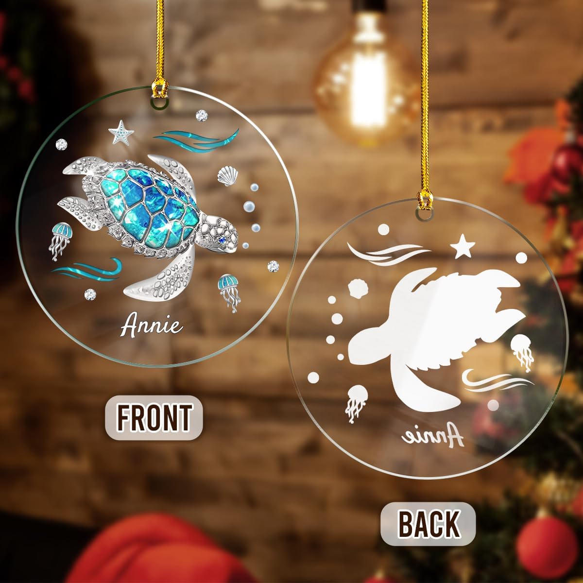 Personalized Cat Ornament, Custom Acrylic Ornaments with Photo - Keepsake Gifts for Christmas, Cat Parents, Kitten Lovers