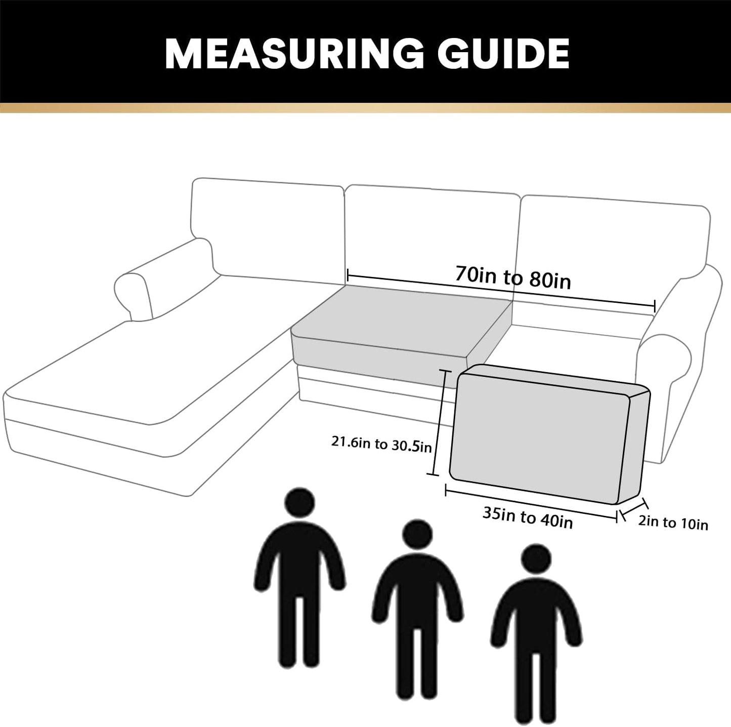 PrinceDeco Velvet Couch Cushion Cover Soft Stretch Cushion Slipcover for Chair Loveseat Sofa Cushion Furniture Protector Seat Cushion Sofa Cover (2 Piece Large Sofa Cushion Covers, Stone Blue)