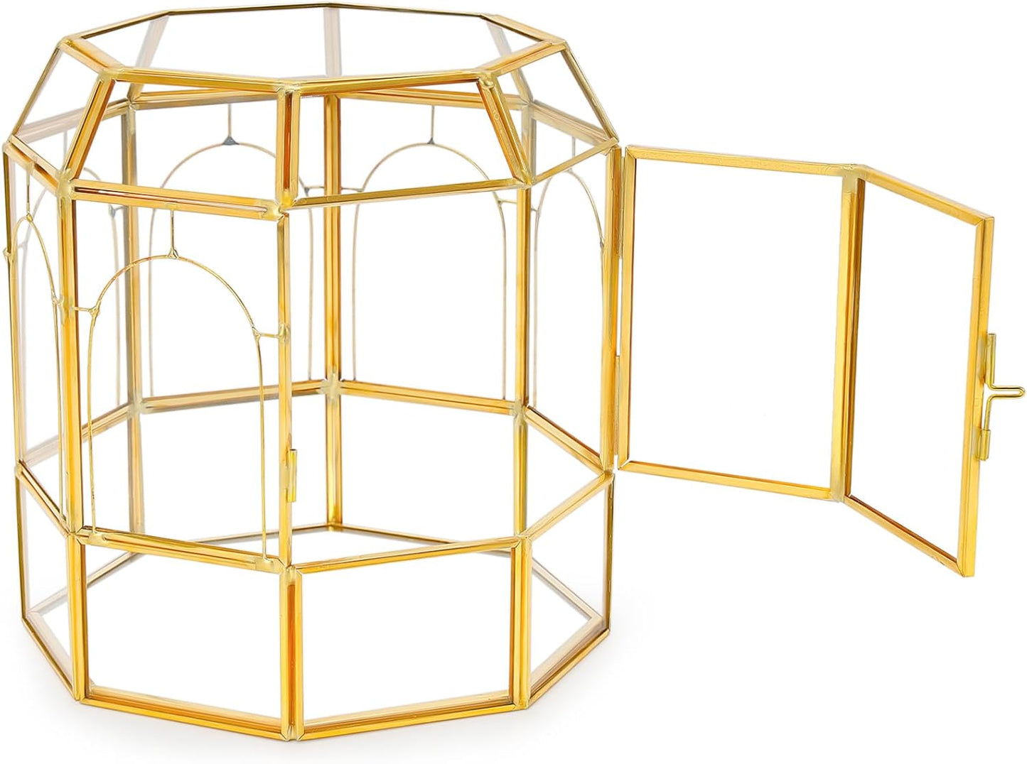 Large Glass Terrarium Handmade, Centerpiece Display Box Gift Planter Containers Indoor Terrariums House for Succulent Cacti Air Plants Miniature Fairy Garden