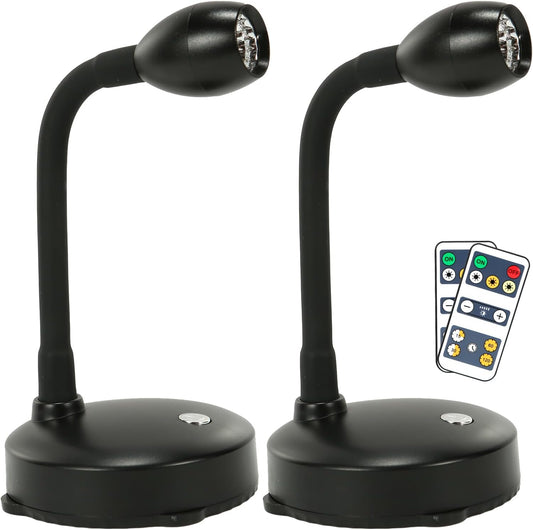 Cordless Spotlight Battery Operated, LED Picture Light, Dimmable Accent Light with Remote, Indoor Stick on Display Lamp for Plant Tree Photo Dartboard Painting Artwork Portrait