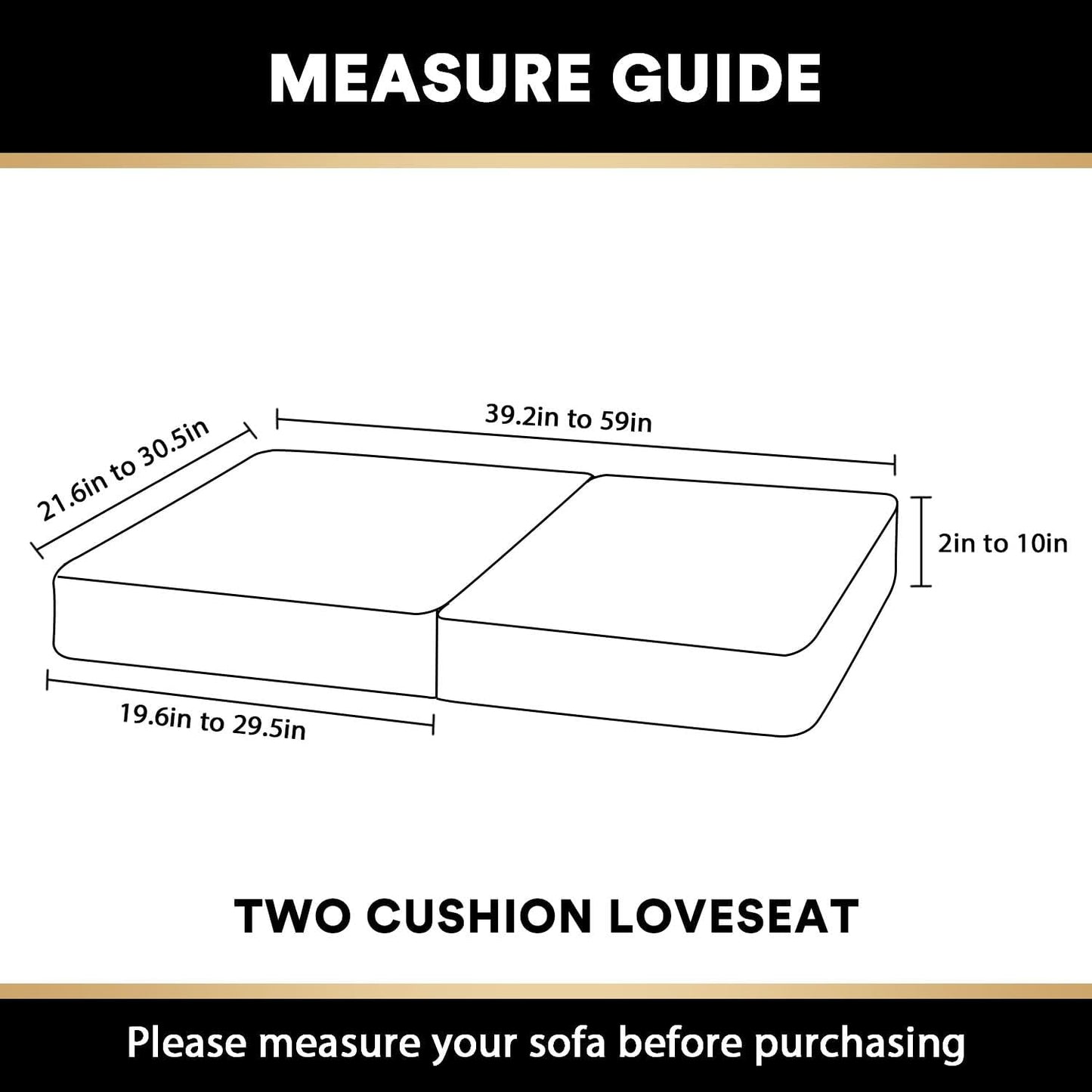 PrinceDeco Velvet Sofa Cushion Covers, Stretch Couch Cushion Covers for Individual Seat Couch Slipcover Sets Furniture Protector for Loveseat Sofa Cushion Width Up to 29.5", Taupe