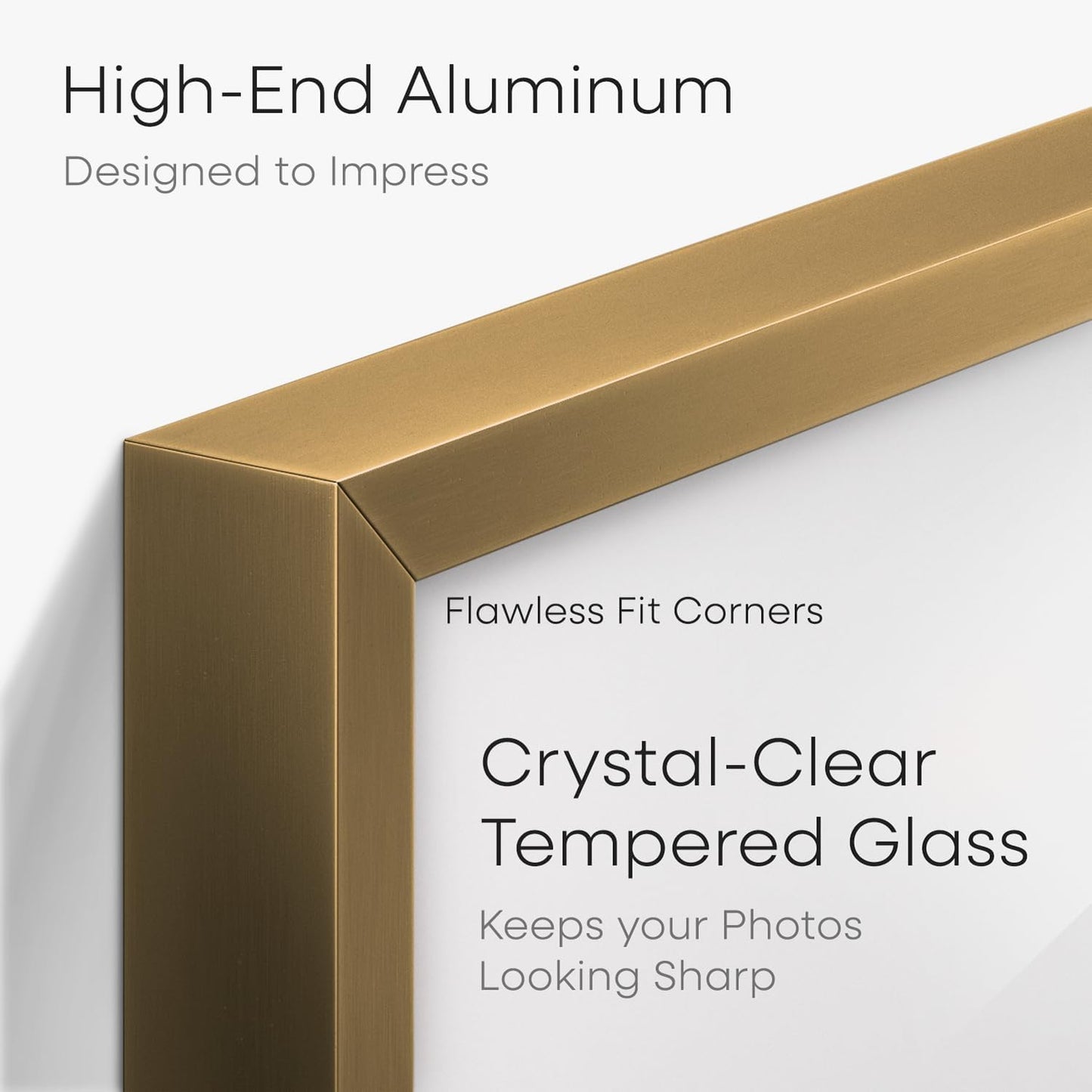 Homeforia 6x8 Picture Frame Bronze, High End Metal 6 x 8 Brass Frames with Mat 5 x 7 for Art, 6x8 Desk Frame Matted to 5x7 inch Photo, 6 by 8 Wall or Tabletop Frame, Tempered Glass, Wall Kit, Set of 1