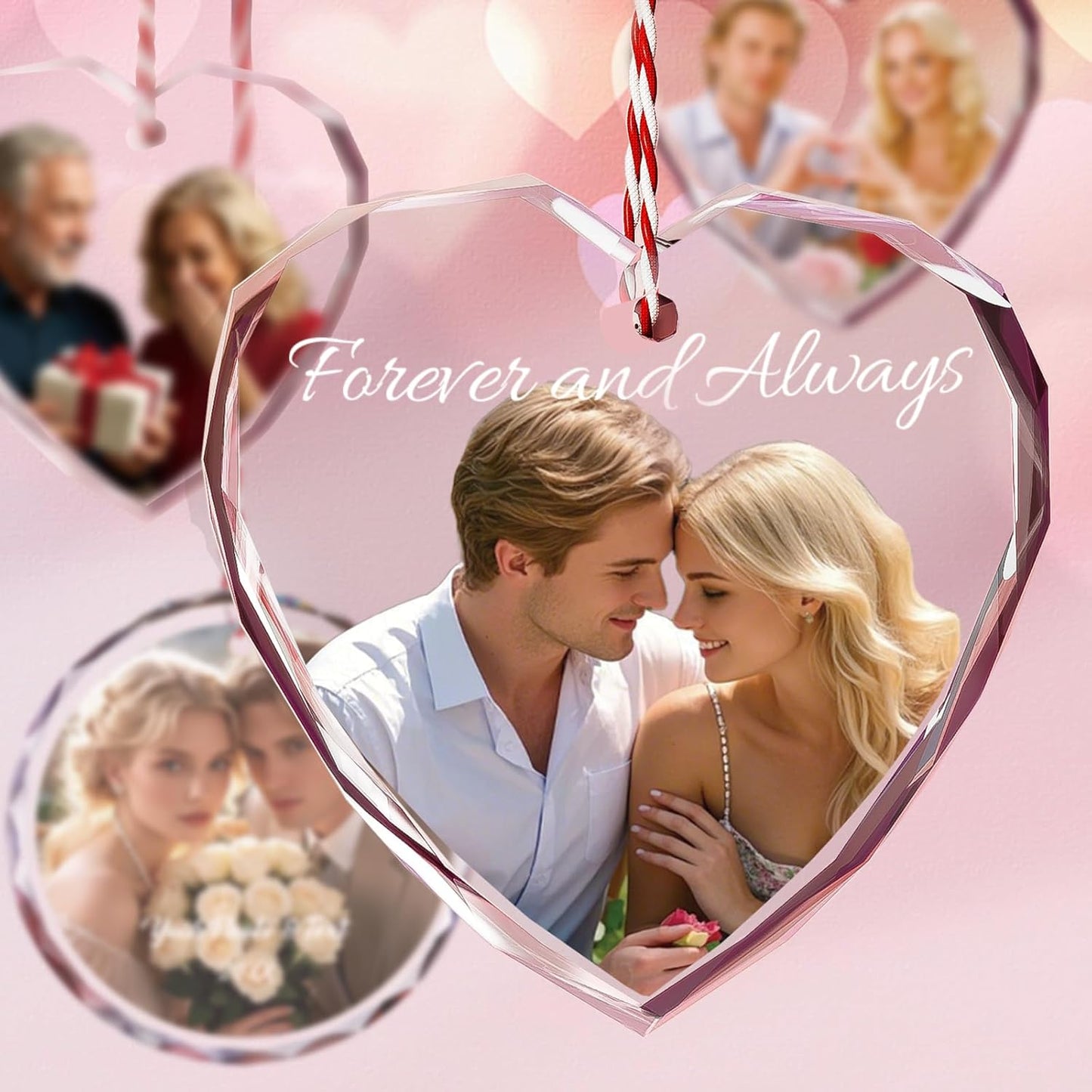 Bemaystar Personalized Crystal Ornaments,Personalized Gifts for Men Women,Customized Gifts for Boyfriend Husband