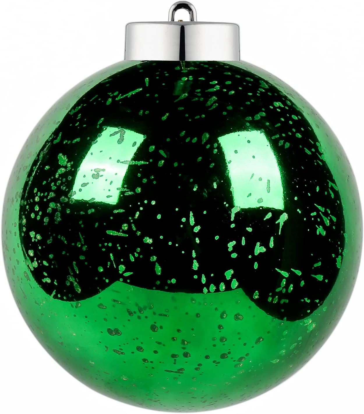 XmasExp Large Christmas Ball Ornaments,1pcs Green Giant Shatterproof Plastic Hanging Mercury Xmas Ball Decorations Christmas Tree Ornaments (Green, 8")