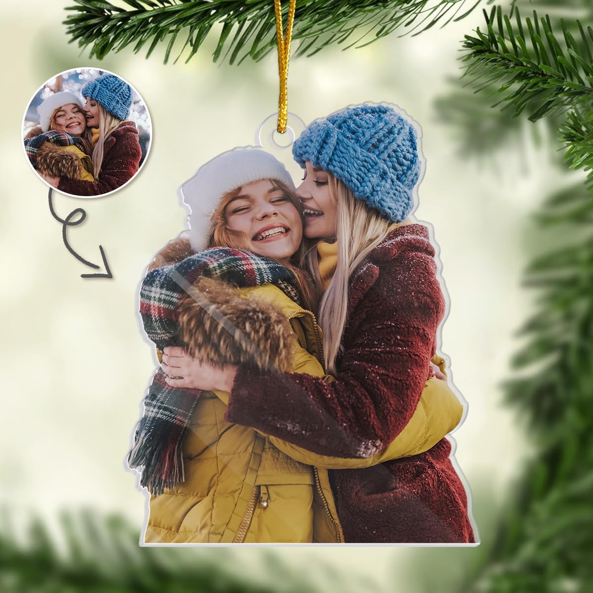 Pawfect House Personalized Photo Ornament, Custom Photo Christmas Ornaments, Best Friend Birthday Gifts For Her, Sister Gift, Christmas Tree Decorations, Friendship Gifts For Women, Sister, 2D Acrylic