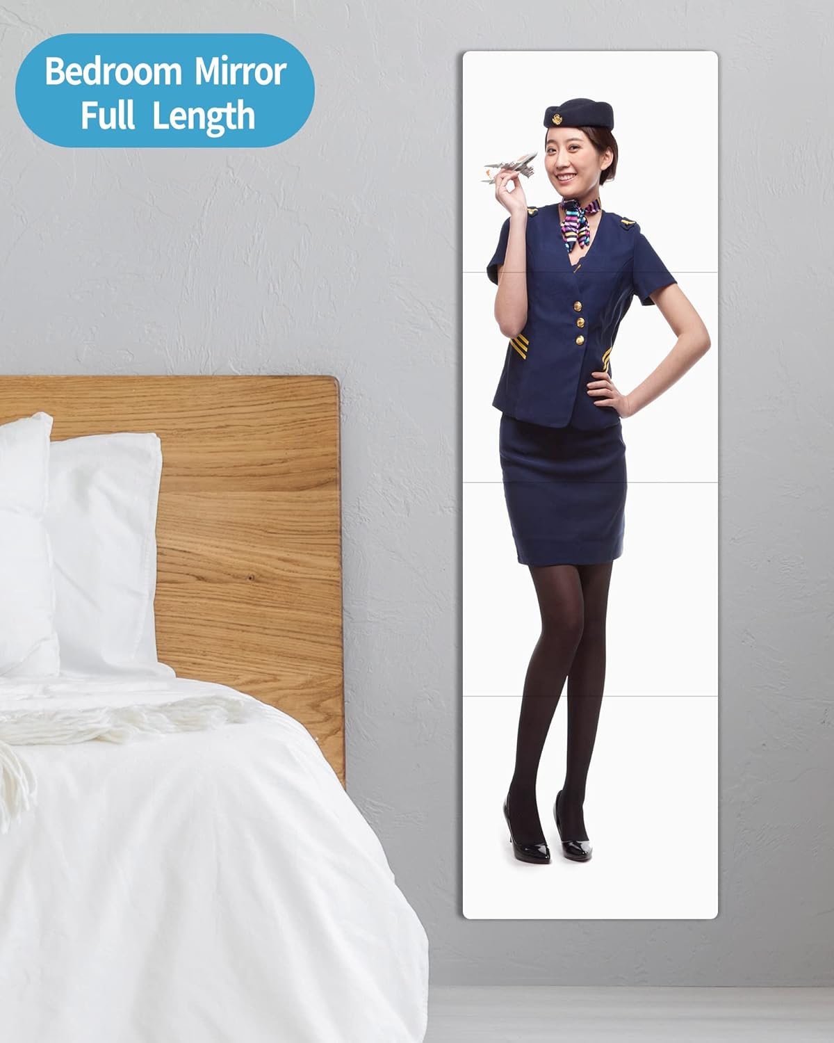 Shatterproof Wall Mirror Full Length for Bedroom, Acrylic Gym Mirrors For Home, Extra Thick: 0.12 inch, 12 x 12 inch x 4 Pcs, Workout Mirrors Safe for Kids, Over The Door, Long Wall Mounted