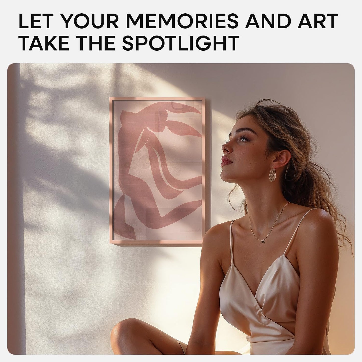 Homeforia 11x17 Picture Frame Rose Gold, High End Metal 11x17 Poster Frames with Mat 8x12 Photo, 11 x 17 Rose Gold Frames Matted to 8 by 12 Print, 17x11 Thin Frames, Tempered Glass, Wall Kit, Set of 1