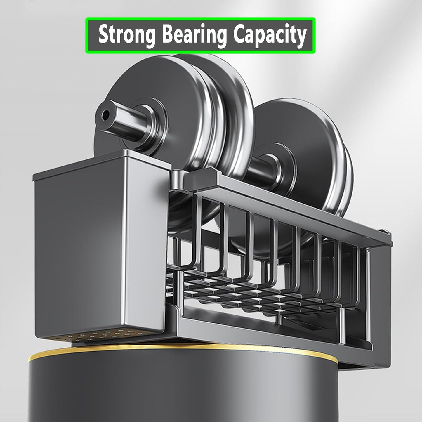 Utensil Holder, 3 Compartments Utensil Drying Rack, Dish Drainer for Kitchen Counter,Kitchen Utensils Holder with Towel Bar,Self-Draining Tray Design(Black)