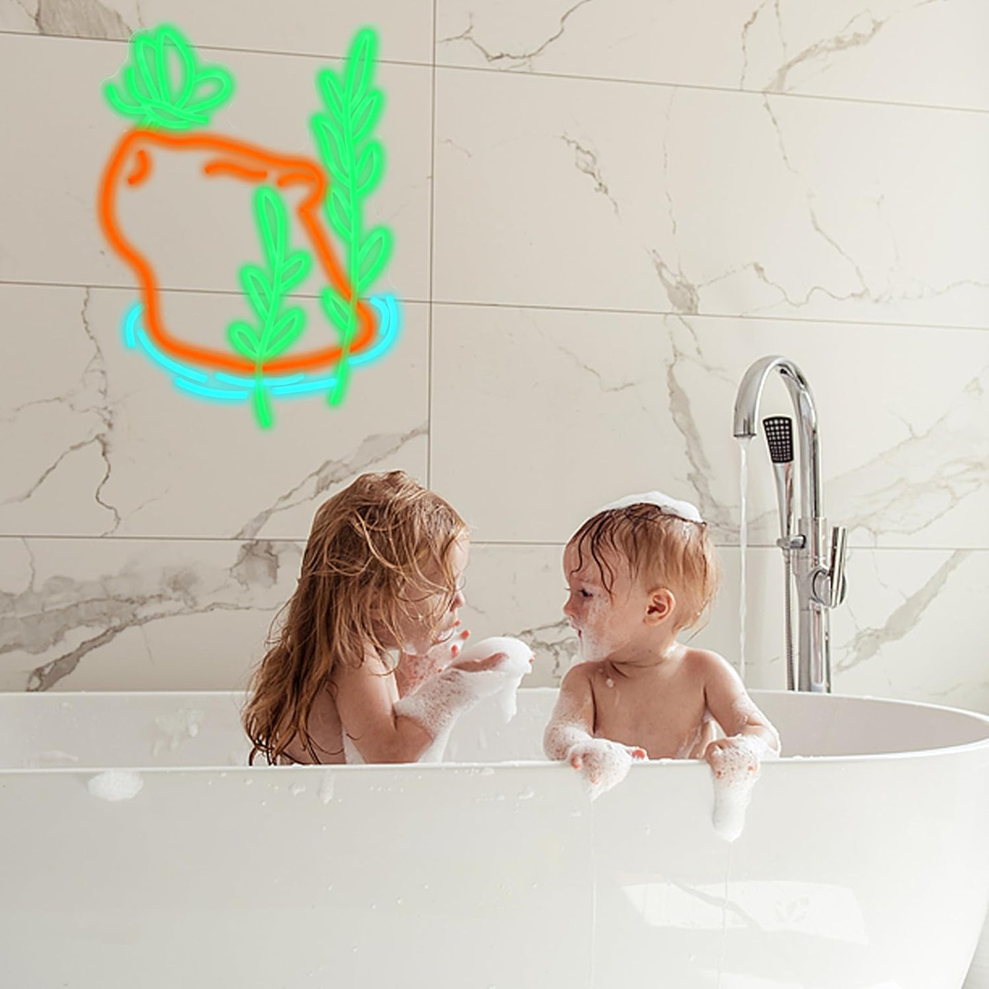 LISIGNVE Capybara Swim Neon Sign Butterfly Led Sign Dimmable Switch Cartoon Animal Neon Light Sign for Children’s Room Cute Capybara Neon Light for Bedroom Pet Shop Water Park Wall Decor