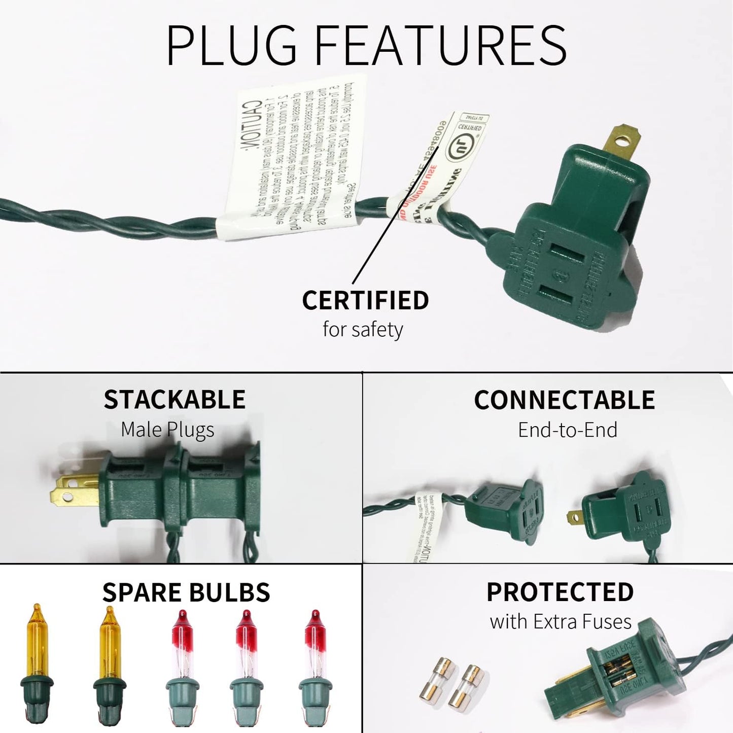 300LIGHTS(2*150L) MULTI Extra-Bright With End Connectors Christmas Decorative Lights 19.44m UL Certified Mini String Light Set Waterproof for Home Garden Holiday Tree Party Patio Decor Wedding