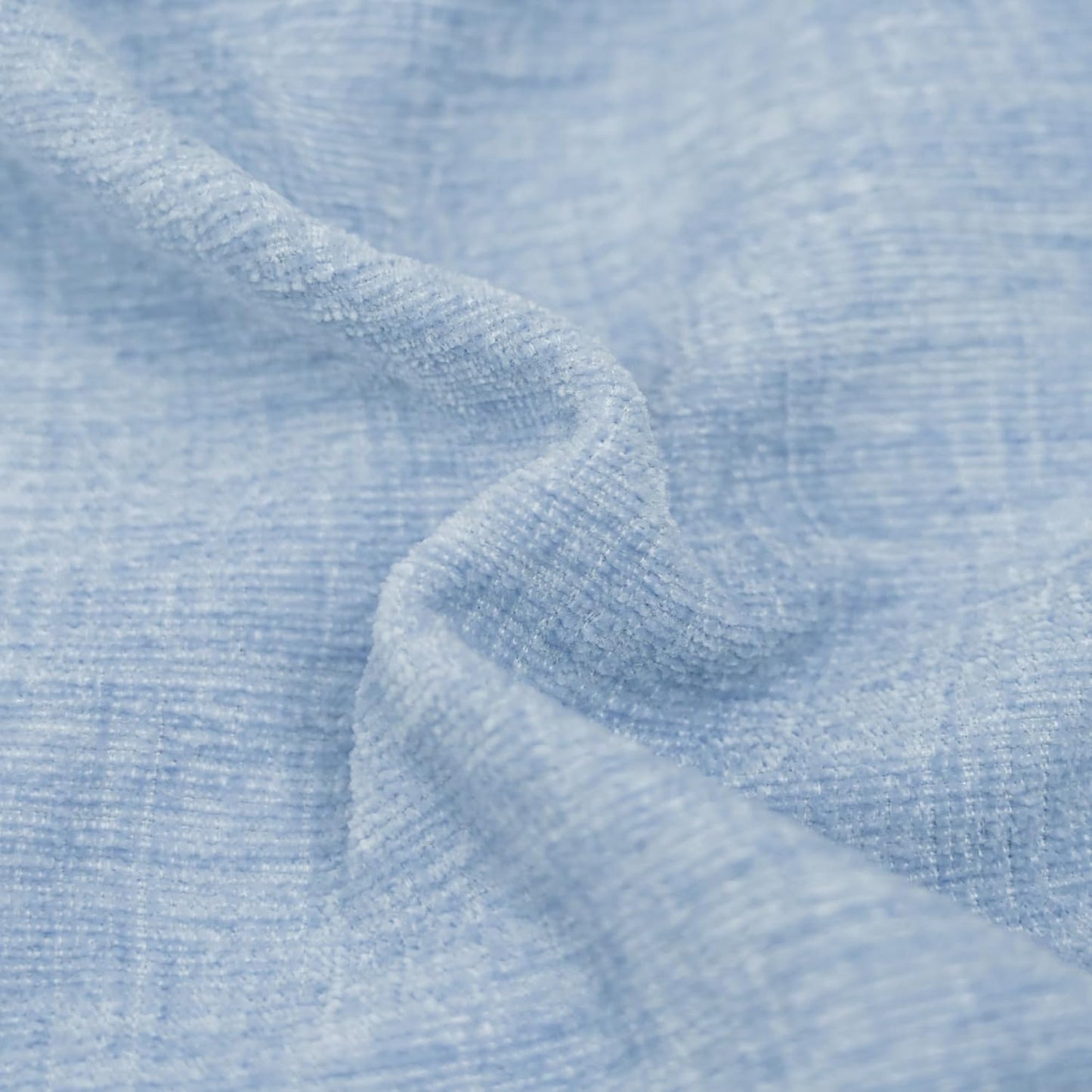 CaliTime Throw Pillow Covers Decorative 24 X 24 Inches Pack of 2 Cozy Chenille Cushion Cases for Couch Sofa Bed Living Room Home Baby Blue