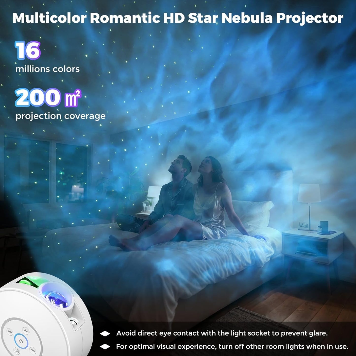 Smart Star Light Projector,Galaxy Projector with 6 Projection Slide,Smart APP & Voice Control Rotatable Galaxy lamp with 24H Timer and 37 White Noises Cloud Light Gift for Kids Room Decor(White)