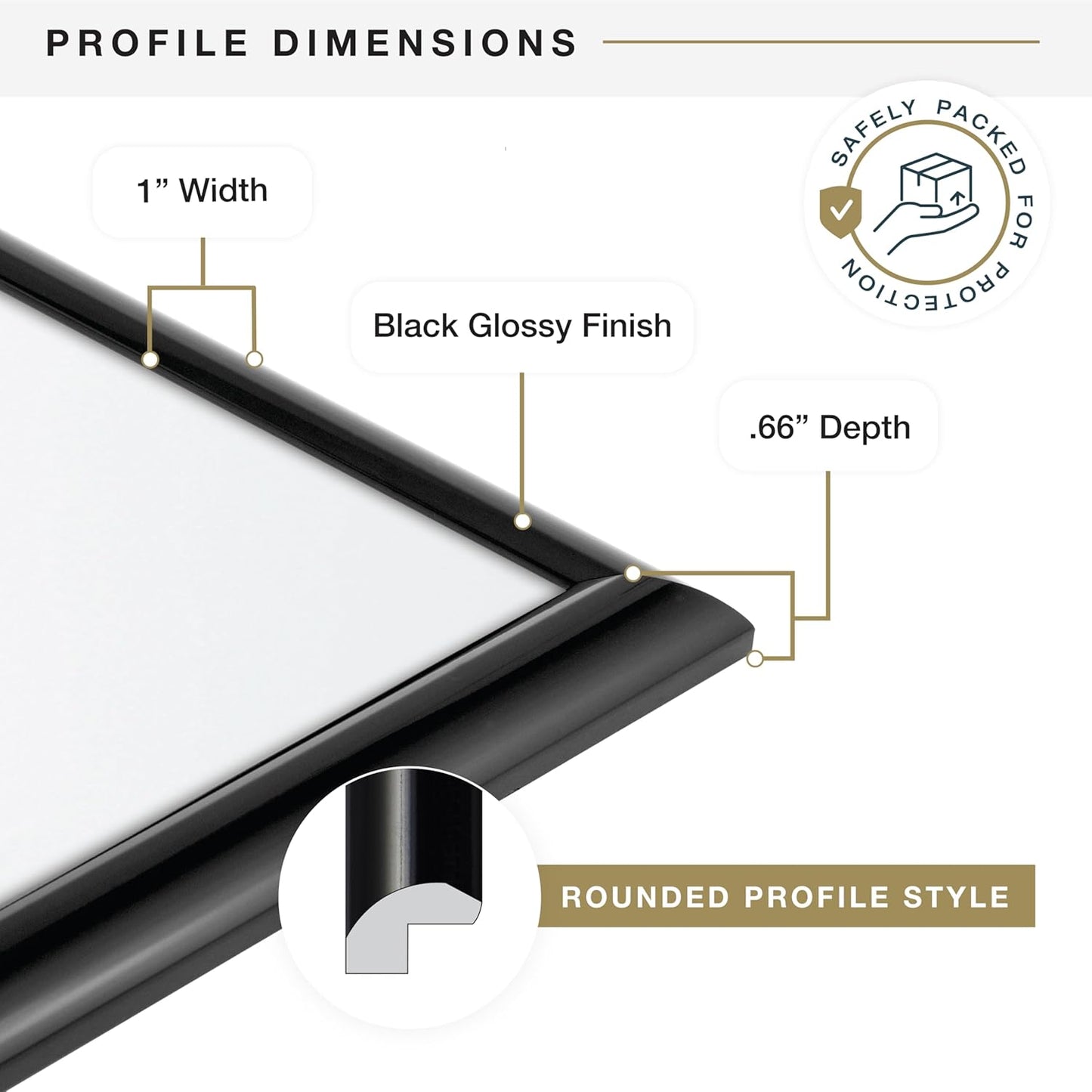 MCS Trendsetter Poster Frame, Black, 20 x 28 in, 2 pk