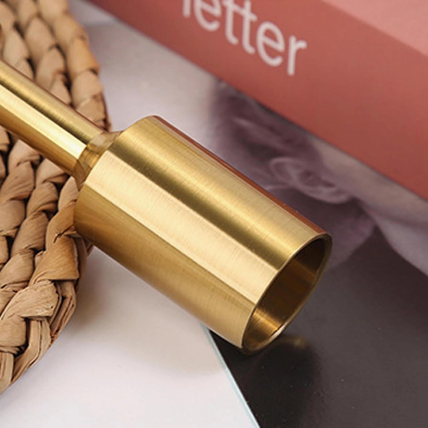 Gold Candle Holders,Modern Candle Stick Holders for Table Mantel Wedding Housewarming, Set of 3 Metal Brass Candlestick Holder