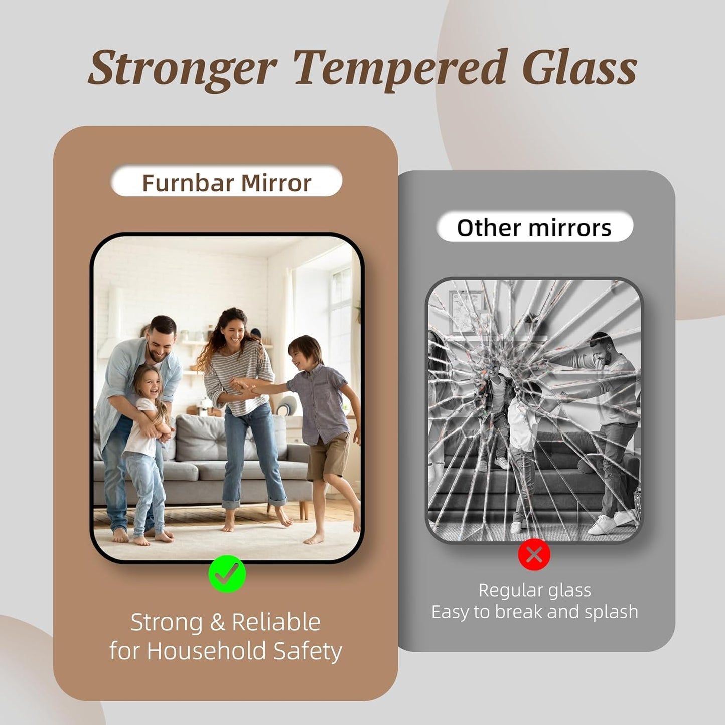 Bathroom Mirror 55" x 36", Large Rectangle Wall Mirror, Silver Metal Frame Wall Mounted Mirrors for Bathroom, Vanity, Bedroom, Entryway Decor(Horizontal/Vertical)