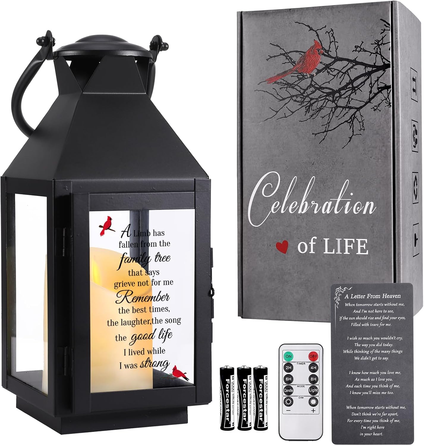 Memorial Lantern, Sympathy Gifts for Loss of Mom/Loved One, Bereavement Gifts, in Memory of Loved One Lantern,Celebration of Life, Memorial Gifts, Funeral Lantern,A Limb has Fallen from The Family..