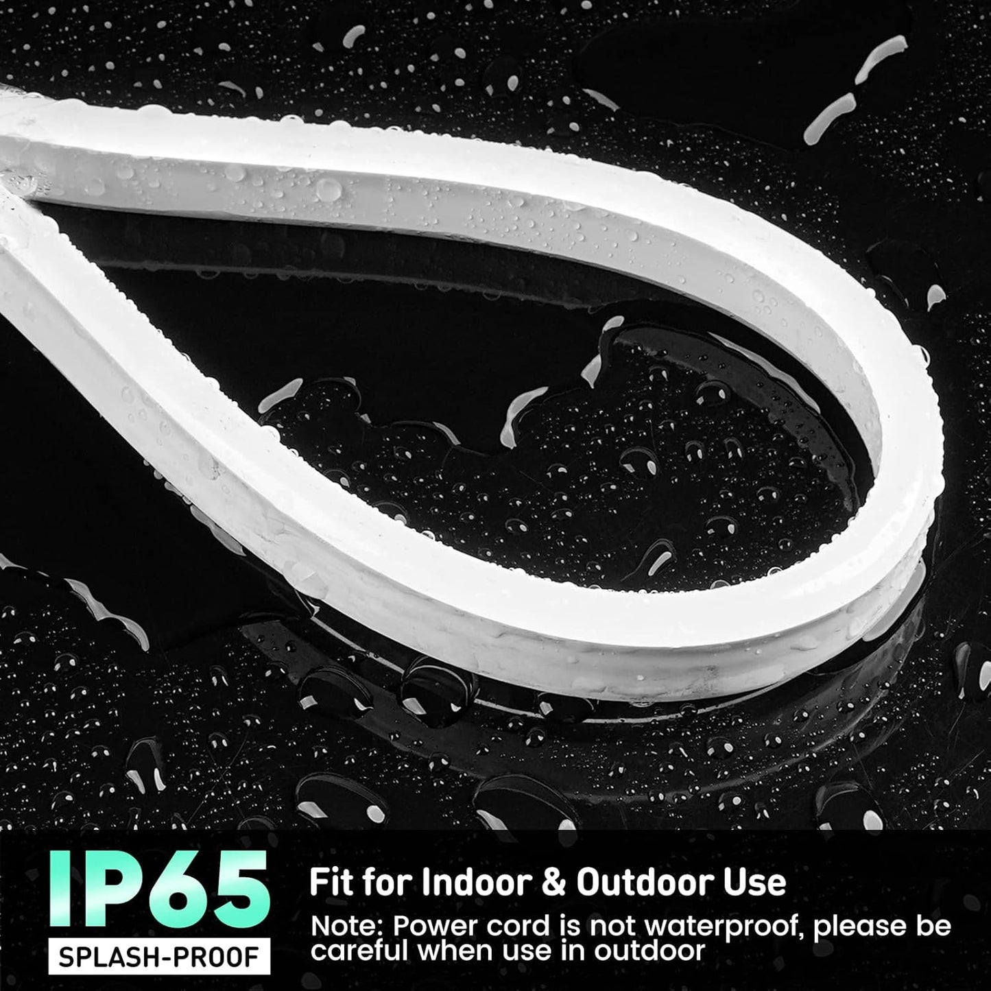 GZBtech Flexible LED Neon Rope Lights 33FT,AC 110-120V Waterproof Strip Light, 120 LEDs/M Cuttable Connectable Neon Lighting for Indoor Outdoor Home Decor/Commercial Building Use-Cold White 10M