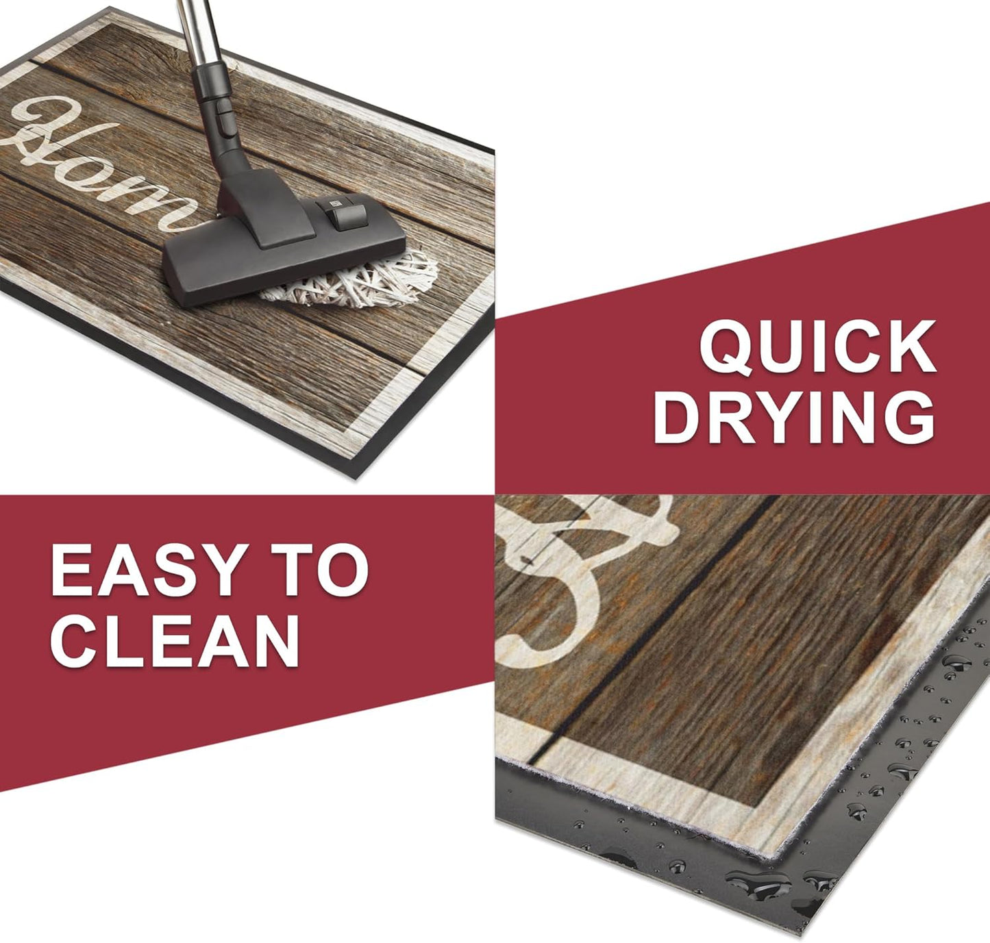 Floor Mat - for Indoor and Outdoor Use - Doormat - Non-Slip - Front Door Shoe Scraper - Size: 17x29