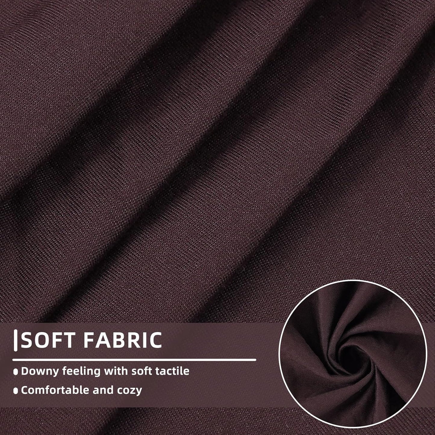 hyha Waterproof Couch Cushion Covers, Stretch Sofa Couch Seat Slipcover for Dog Washable, Non-Slip Waterproof Outdoor Cushion Covers for Patio Furniture Replacement (3 Pieces, Chocolate)