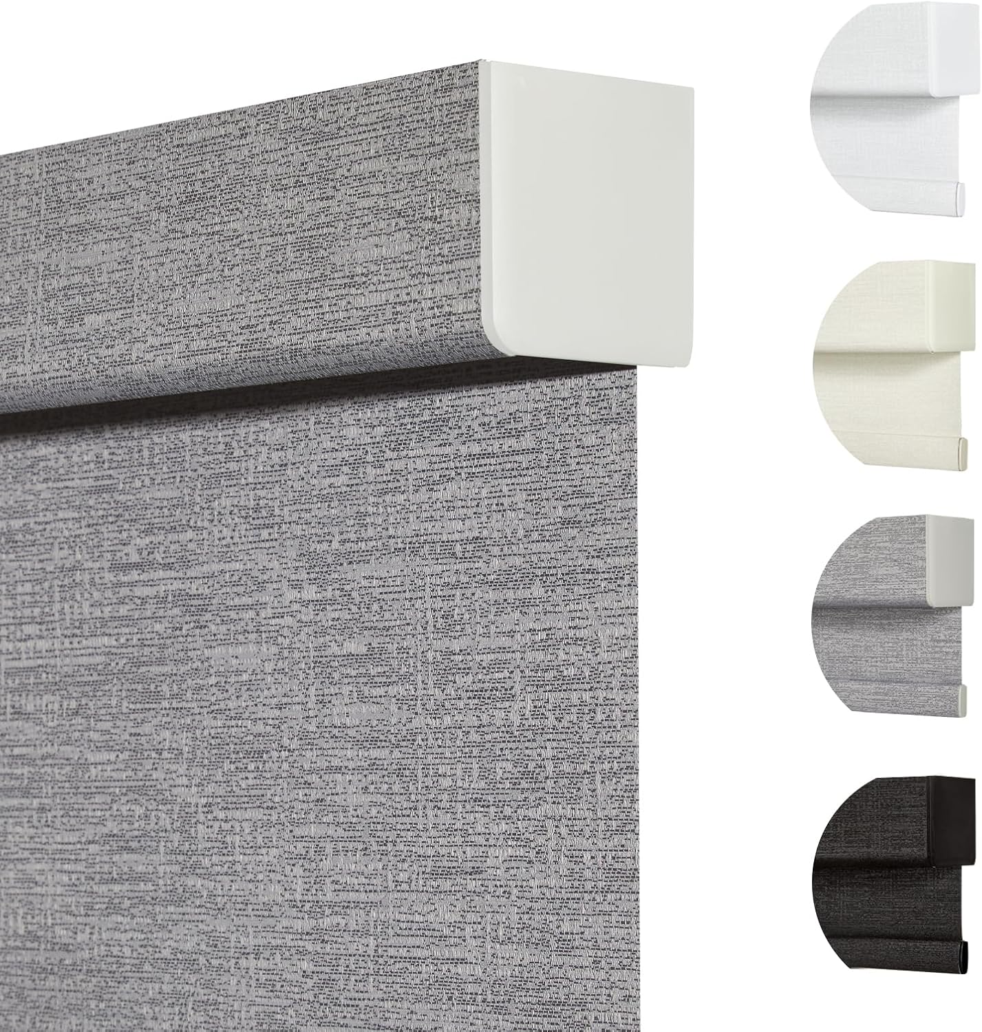 Persilux Blackout Roller Shades for Indoor Windows with Upgraded Cassette, Cordless Shades Window Blinds Pull Down for Doors, Easy to Install for Office/Living Room/Bedroom, Grey(29.5" W x 72" H)