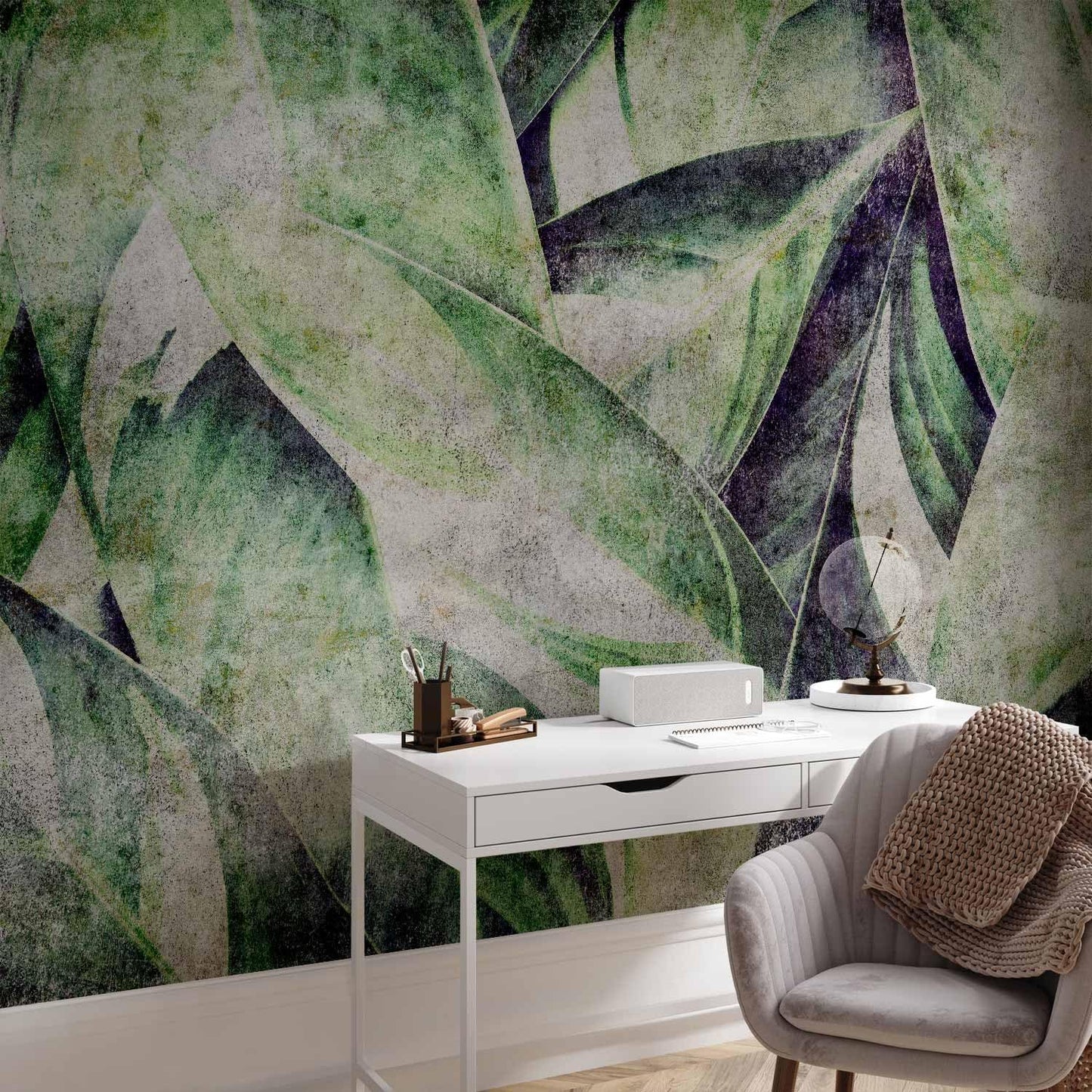artgeist Wall Mural Tropical Leaves 116x83 in - XXL Peel and Stick Self-Adhesive Wallpaper Removable Large Sticker Foil Wall Decor Print Picture Image Design Jungle Nature Botanical b-C-0844-a-a