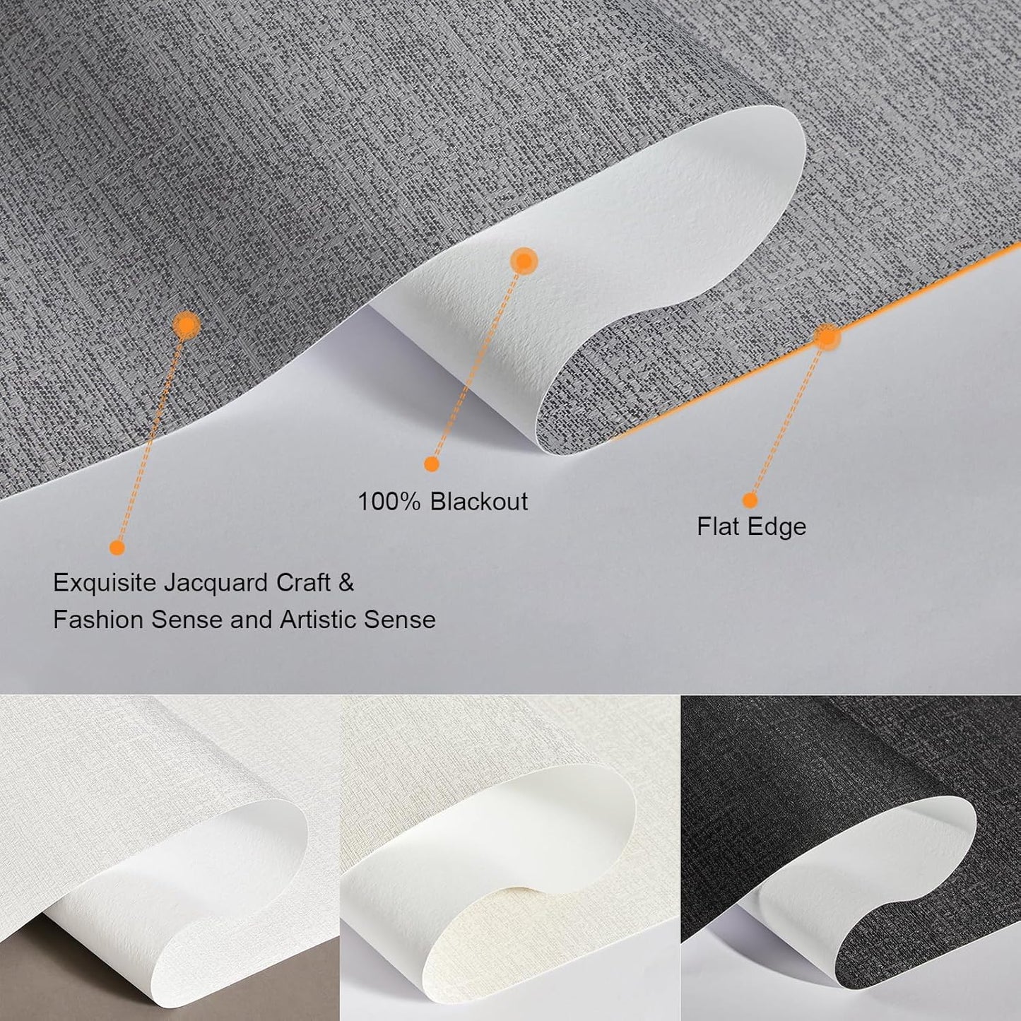 Persilux Blackout Roller Shades for Indoor Windows with Upgraded Cassette, Cordless Shades Window Blinds Pull Down for Doors, Easy to Install for Office/Living Room/Bedroom, Grey(29.5" W x 72" H)