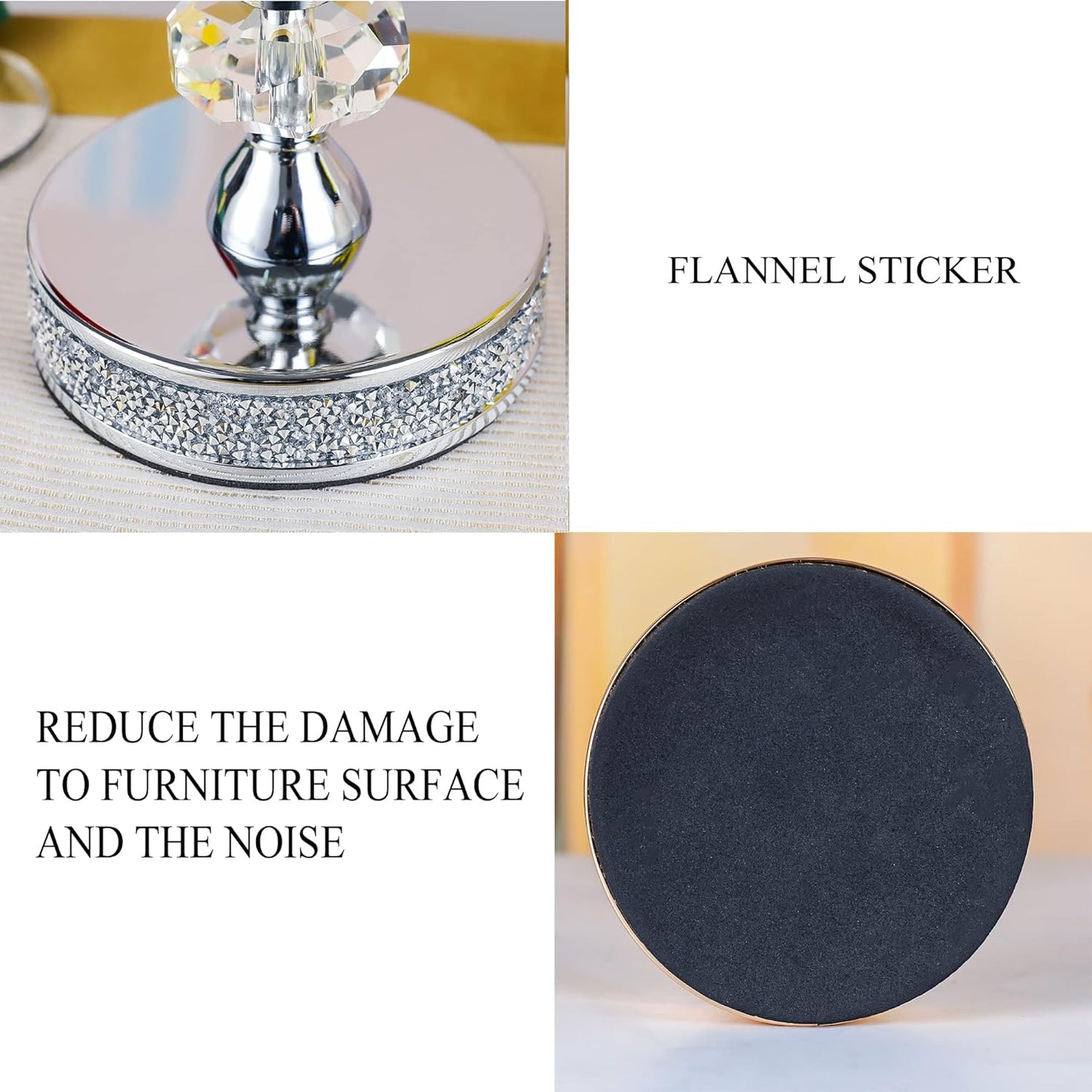 Pillar Candle Holders, Candle Holders for Pillar Candle, Crystal Candlesticks Holder for Home Decor, Wedding, Events, Coffee Dining Table CH048MD