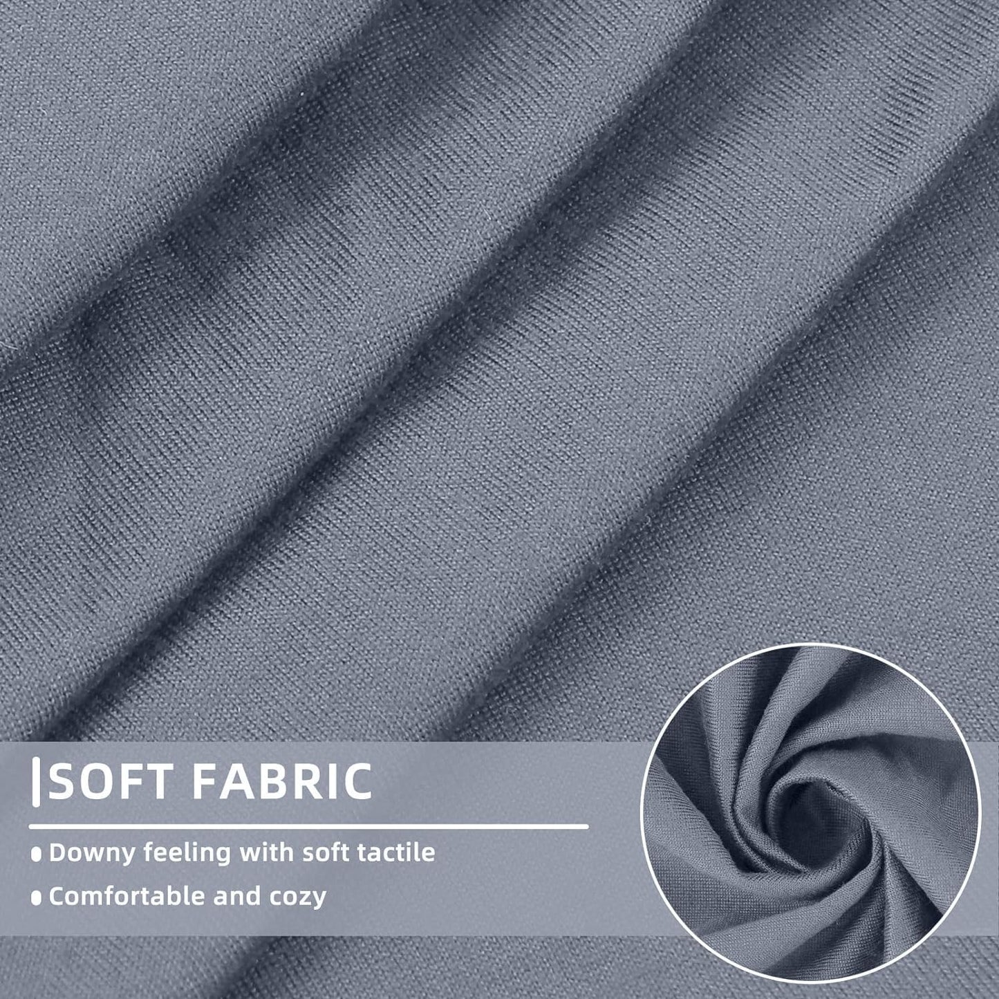 hyha Waterproof Couch Cushion Covers, Stretch Sofa Couch Seat Slipcover for Dog Washable, Non-Slip Waterproof Outdoor Cushion Covers for Patio Furniture Replacement (2 Pieces, Grey)