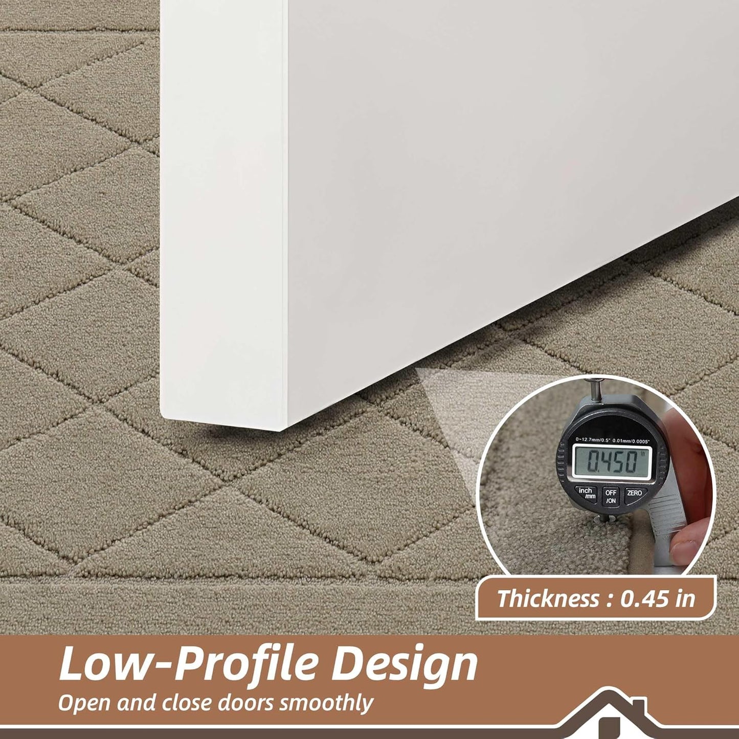 BEQHAUSE Dirt Trapper Door Mat 20" x 32", Doormat Non-Slip Entryway Rugs Washable, Dog Door Mat Stain Resistant and Absorbent Welcome Floor Mat for Front Back Door, Muddy Wet Shoes & Paws, Beige