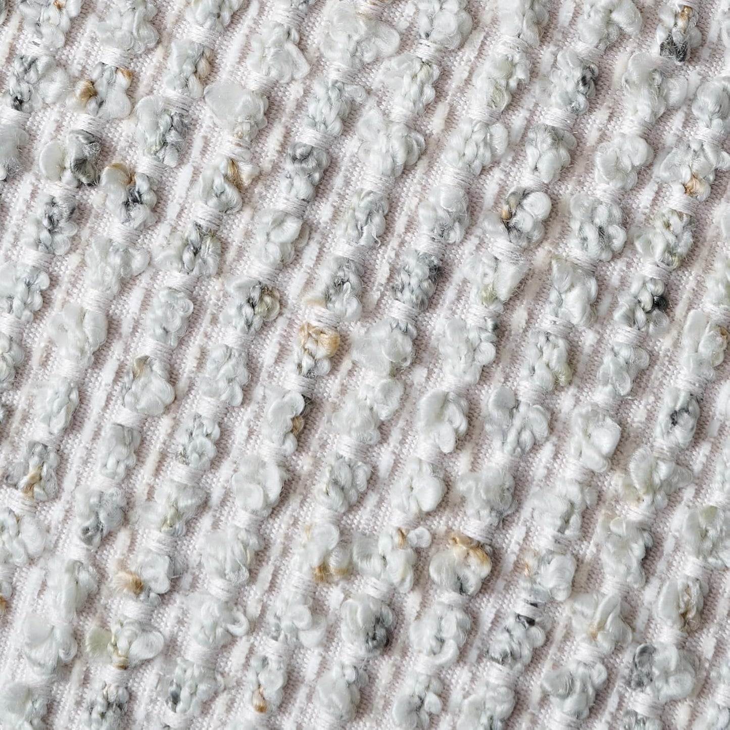 Striped Euro Sham Pillow Covers 26x26 Set of 2 Cream Grey Textured Boucle Chic Morden Boho Accent Farmhouse Square Decorative Couch Throw Pillow Covers for Home Decor Bed Sofa Living Room