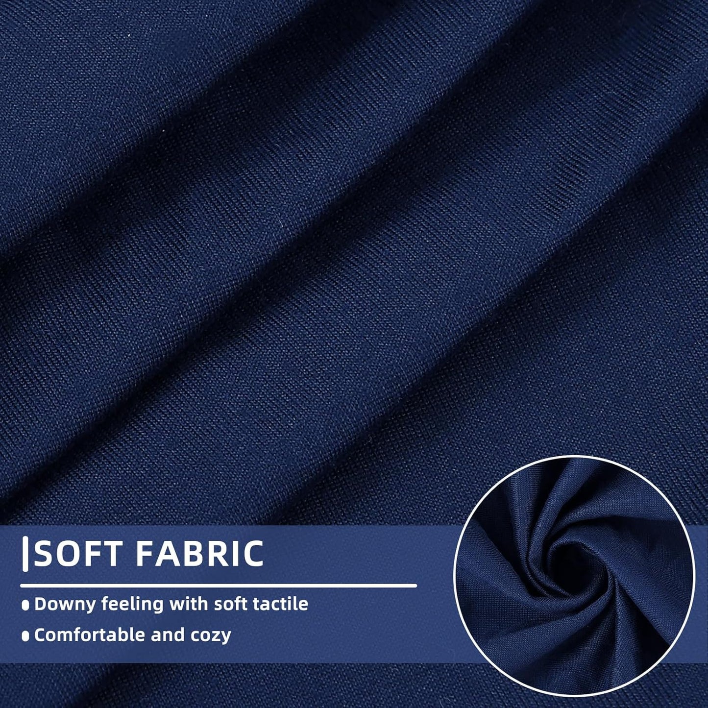 hyha Waterproof Couch Cushion Covers, Stretch Sofa Couch Seat Slipcover for Dog Washable, Non-Slip Waterproof Outdoor Cushion Covers for Patio Furniture Replacement (3 Pieces, Navy)