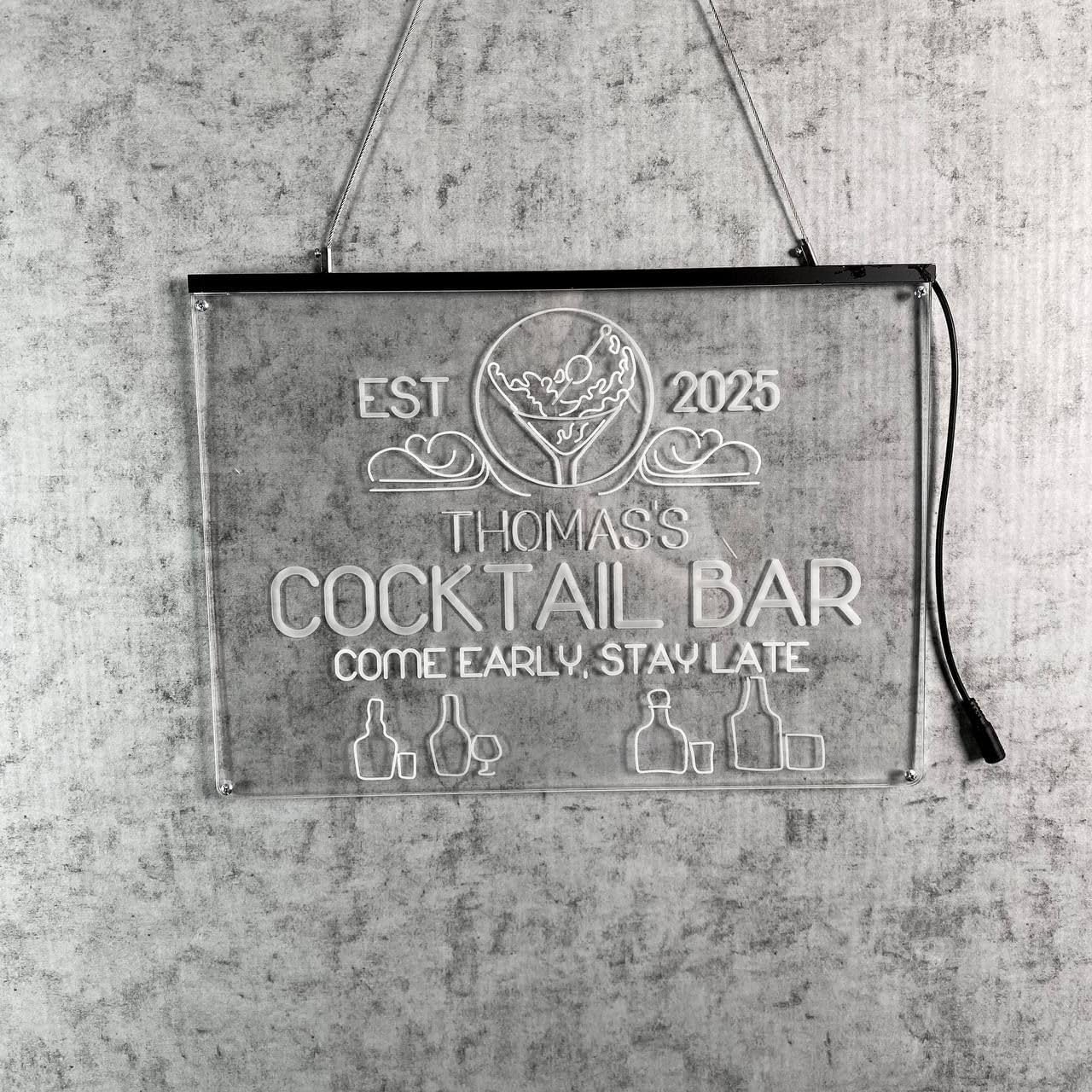 Personalized Bar Signs with Your Name for home wall light up with personalized pub name, man cave accessories, beer themed neon customizable lighted sign