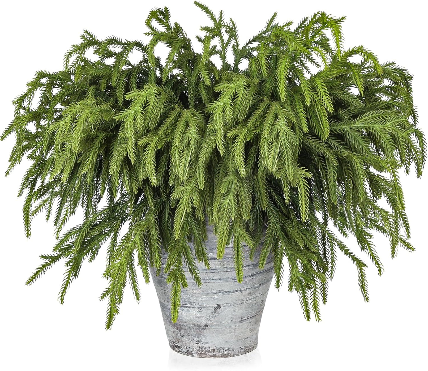 Artgar 12 Pcs Pine Branches - 18 Inch Artificial Green Pine Stem - Real Touch Christmas Greenery Pines Branches for DIY Flower Arrangement Home Indoor Christmas Decor