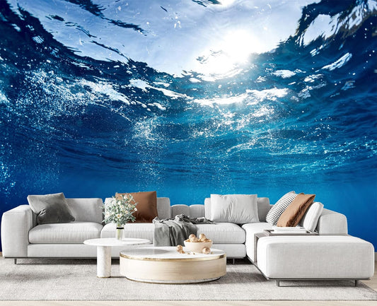 Sunlight Shining into The sea Wall Mural Wallpaper for Bedroom 103" x 69"
