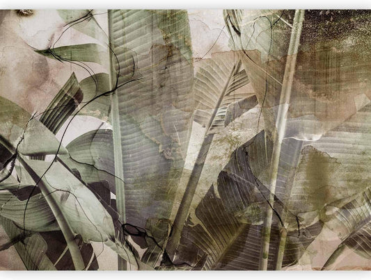 artgeist Premium Wall Mural Tropical Leaves 157x110 in - XXL Non-Woven Wallpaper Fleece Wall Decor Photo Print Picture Image Design Plant Jungle Nature Like Painted b-C-0776-a-a