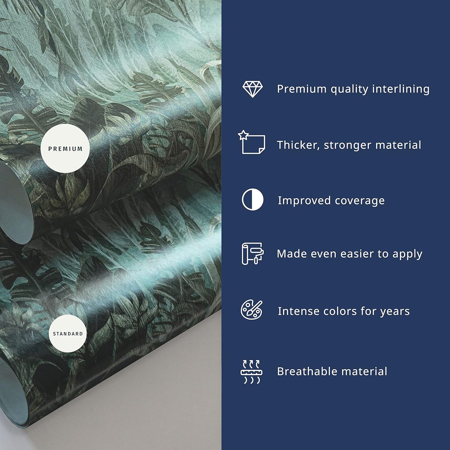 artgeist Premium Wall Mural Plants 197x138 in - Non-Woven Wallpaper Fleece Wall Decor Photo Print Picture Image Design Nature Botanics Tropical Leaves b-B-0601-a-a