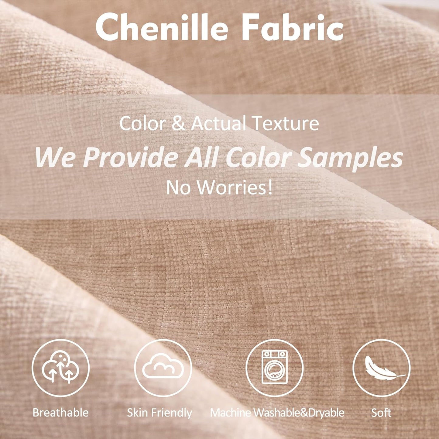 108" U Shaped Couch, Modular Sectional Sofa, 3-Seater Comfy Cloud Couch with Movable Ottoman, Deep Seat Couches for Living Room, Chenille, Flat White