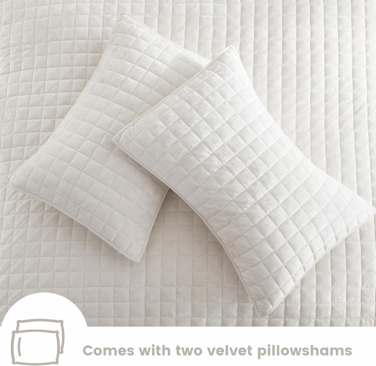 Secgo Queen Comforter Set for Bed - Velvet Quilts Queen Size, Black Bedspreads (90 * 98 Inch) with 2 Pillow Shams, Patchwork Reversible Lightweight Bedding