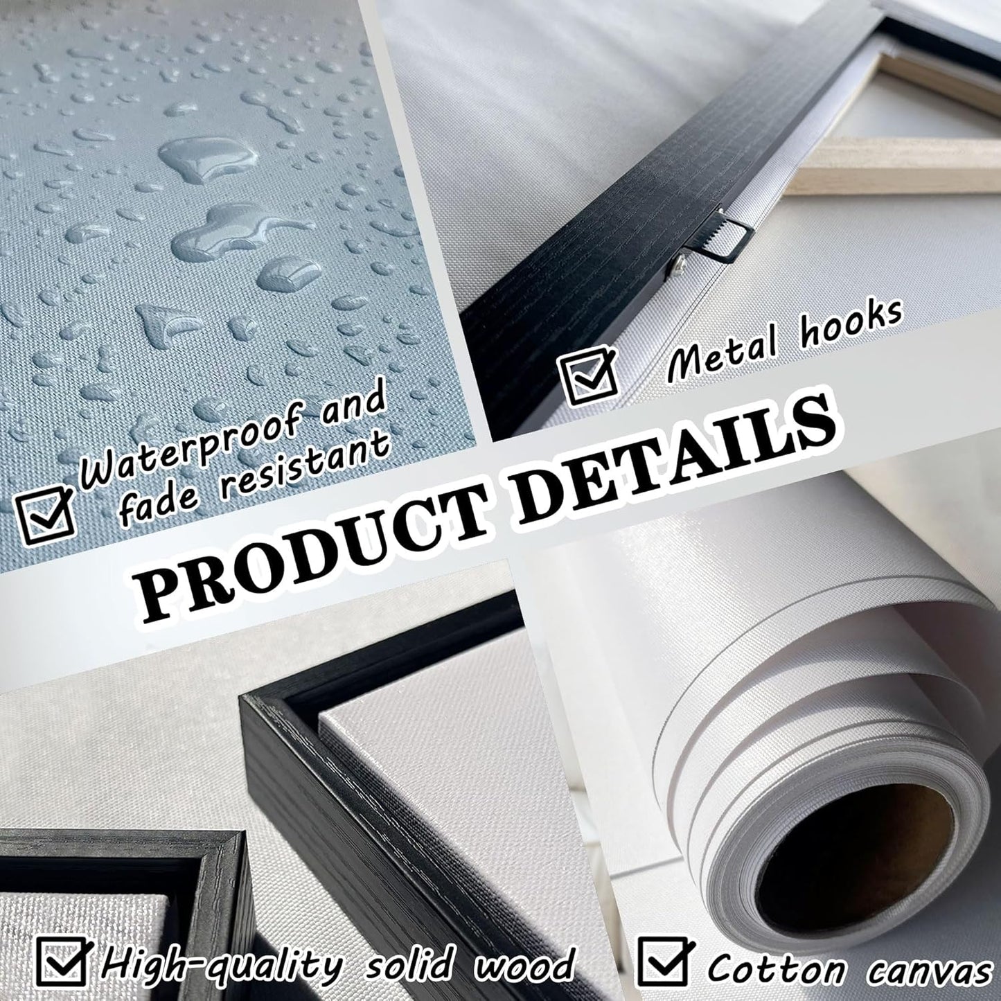 Mofutinpo Blue Wall Art Framed Abstract Canvas Wall Art Blue Pictures for Living Room Wall Decoration Large Modern Office Artwork Wall Decor Graffiti Paintings for Bedroom 24×48IN