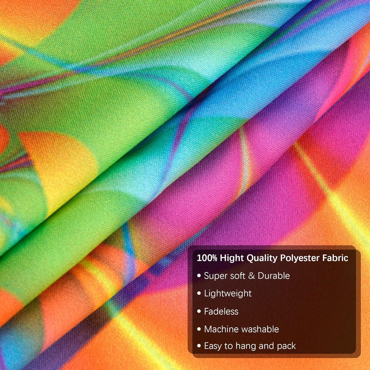 OSVINO Blacklight Mandala Tapestry 79"x59" Glow In The Dark Psychedelic Boho Tapestry Colorful Backdrop Bohemian Room Decor UV Reactive Hippie Wall Posters for Bedroom