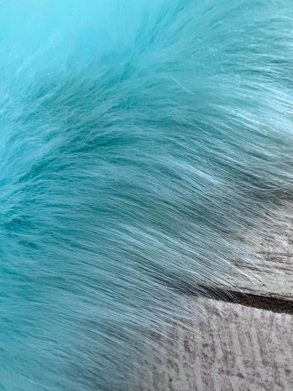 LAMBZY Faux Sheepskin Super Soft Hypoallergenic Free Shape Silky Shag Rug, Luxury Shaggy Plush Carpet for Bedrooms Living Kids Room Sofa Rugs (Blue, Single 2'x3')