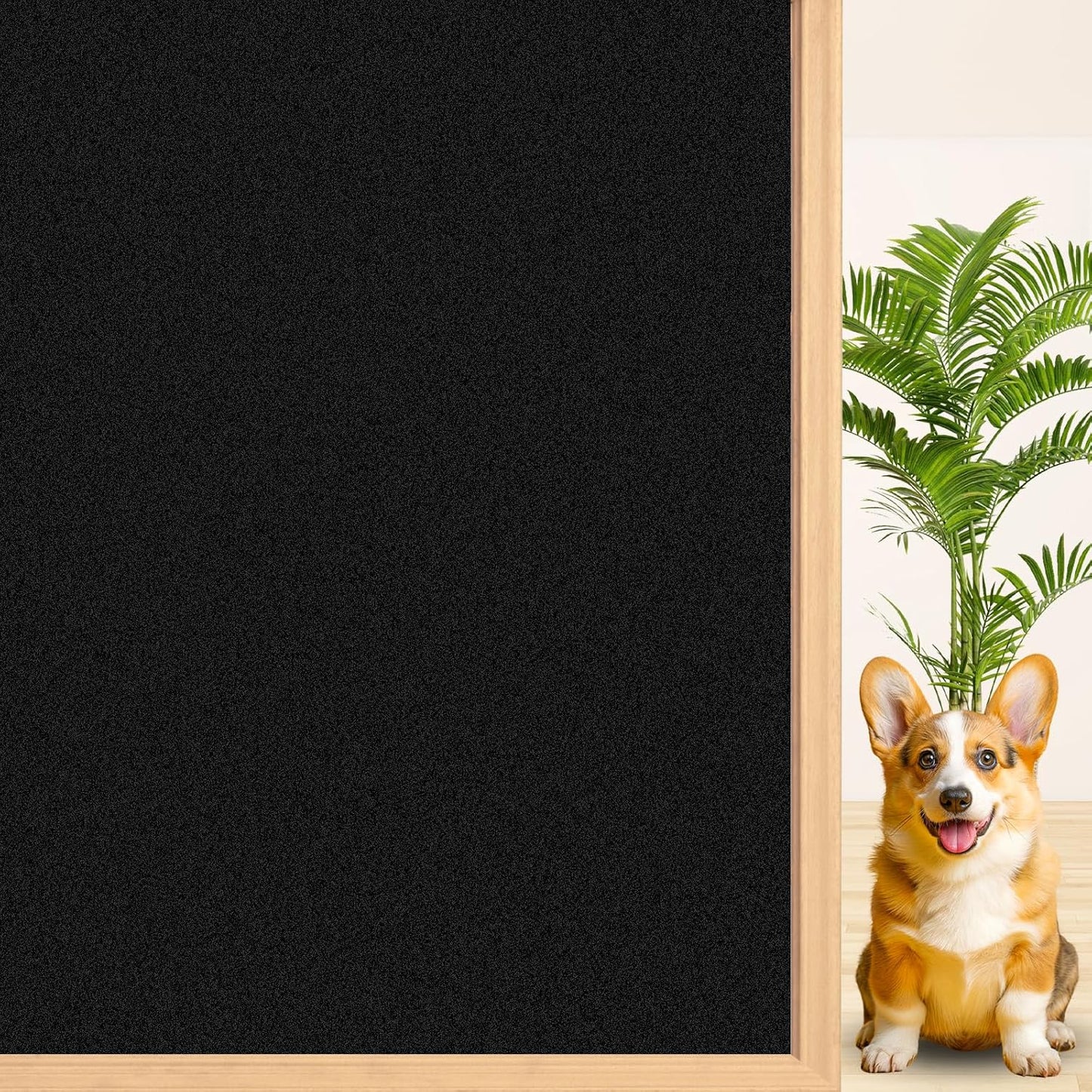 Niviy Blackout Window Privacy Film Room Darkening Black Out Windows Covers Sun Blocking Removable Window Tint for Home,Bedroom,Garage 17.5 x 78.7 Inches