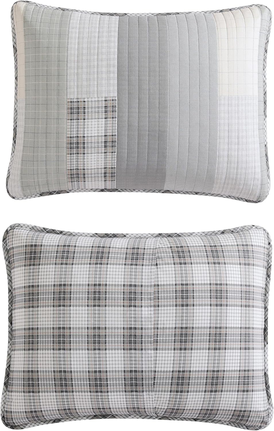 Eddie Bauer - Twin Quilt Set, Cotton Reversible Bedding with Matching Sham, Home Decor for All Seasons (Fairview Grey, Twin)